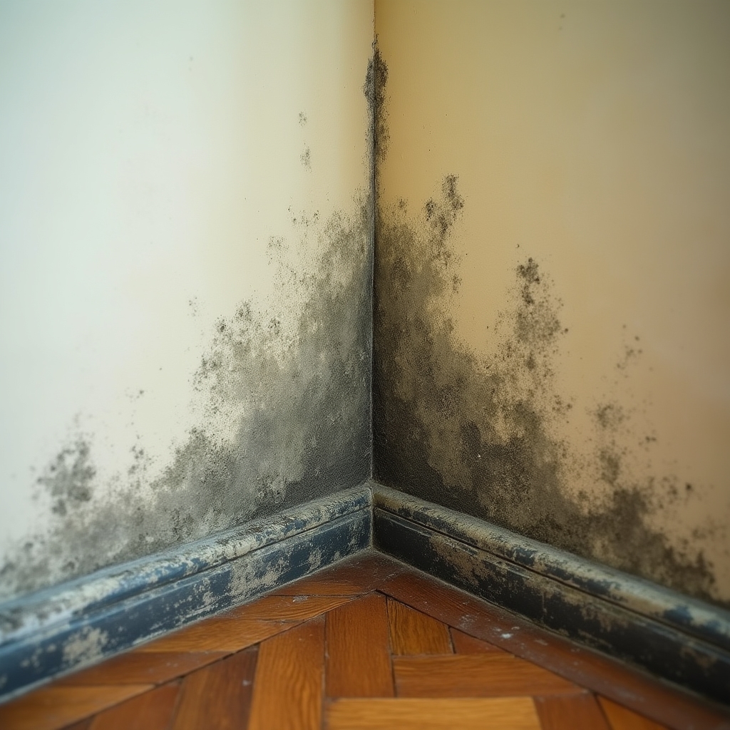 Schimmelflecken in einer Wohnungsecke